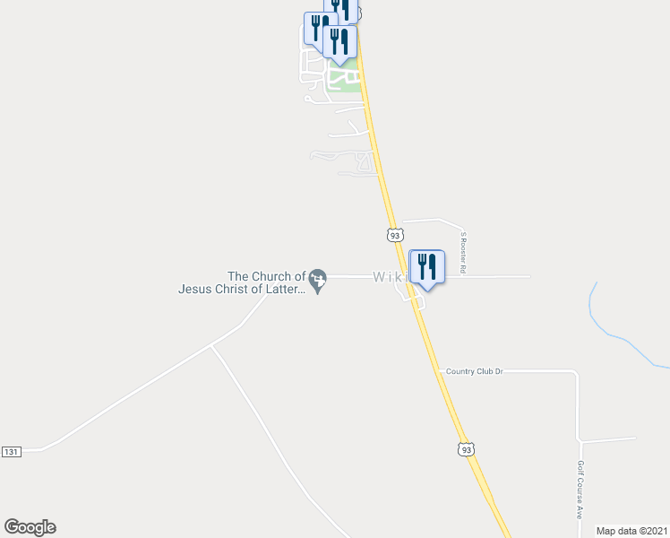 map of restaurants, bars, coffee shops, grocery stores, and more near 14109 Chicken Springs Road in Wikieup