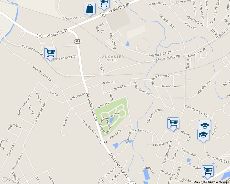 map of restaurants, bars, coffee shops, grocery stores, and more near 1853 Jenna Ln in Lancaster