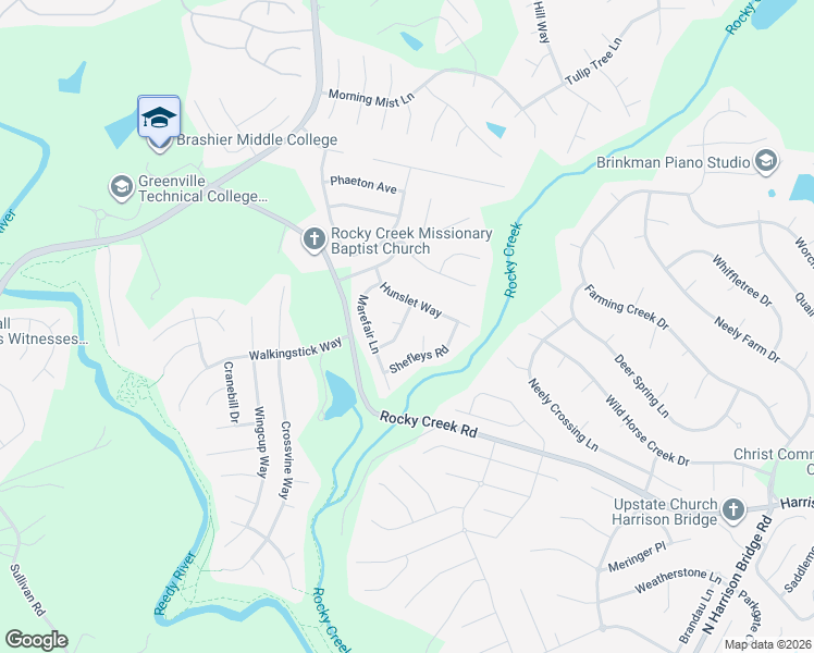map of restaurants, bars, coffee shops, grocery stores, and more near 15 Salthouse Road in Simpsonville