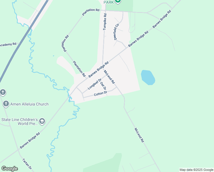 map of restaurants, bars, coffee shops, grocery stores, and more near 9301 Oat Drive in Laurinburg