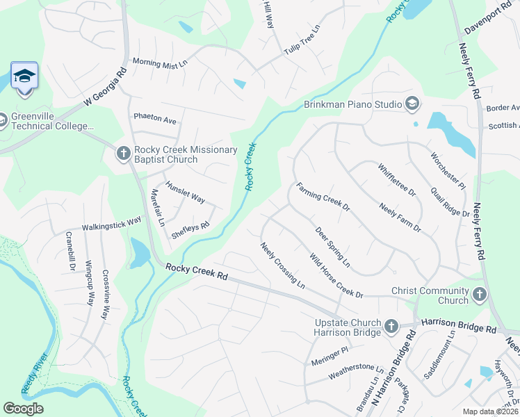 map of restaurants, bars, coffee shops, grocery stores, and more near 8 Moss Spring Court in Simpsonville