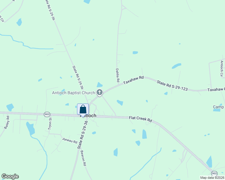 map of restaurants, bars, coffee shops, grocery stores, and more near 3104 Taxahaw Road in Lancaster