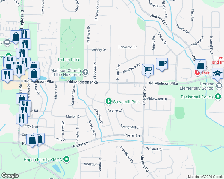 map of restaurants, bars, coffee shops, grocery stores, and more near 707 Cardinal Avenue in Madison