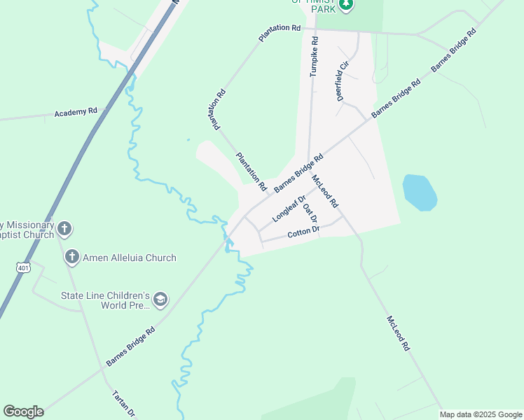 map of restaurants, bars, coffee shops, grocery stores, and more near 12320 Barnes Bridge Road in Laurinburg