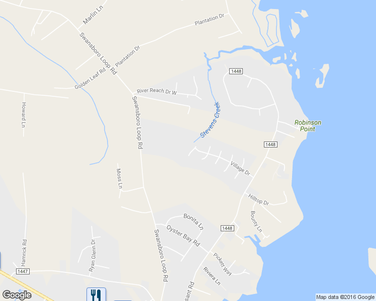 map of restaurants, bars, coffee shops, grocery stores, and more near 902 Meadowbrook South in Swansboro