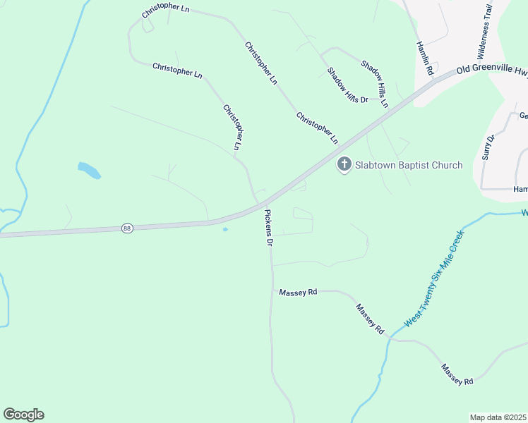 map of restaurants, bars, coffee shops, grocery stores, and more near 4B Pickens Drive in Liberty