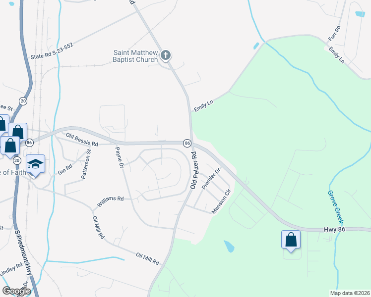 map of restaurants, bars, coffee shops, grocery stores, and more near 311 Labonte Drive in Piedmont