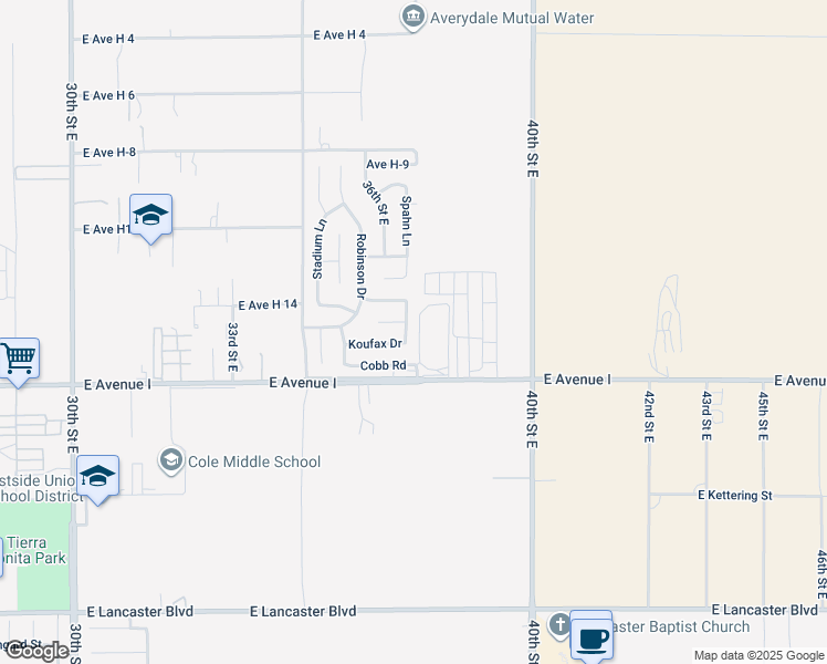 map of restaurants, bars, coffee shops, grocery stores, and more near 45256 Spahn Lane in Lancaster