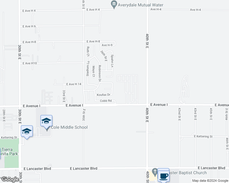 map of restaurants, bars, coffee shops, grocery stores, and more near 45256 Spahn Lane in Lancaster