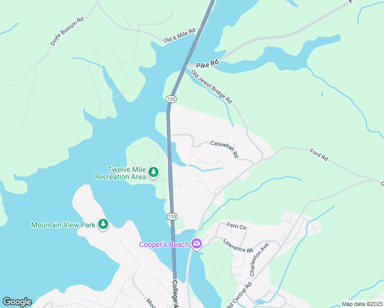 map of restaurants, bars, coffee shops, grocery stores, and more near 299 Santee Trail in Clemson