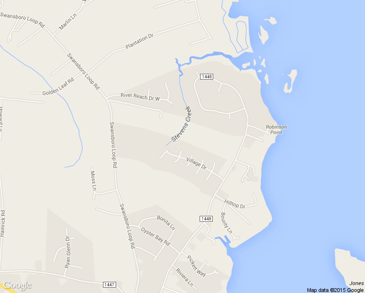map of restaurants, bars, coffee shops, grocery stores, and more near 806 Hummingbird North in Swansboro