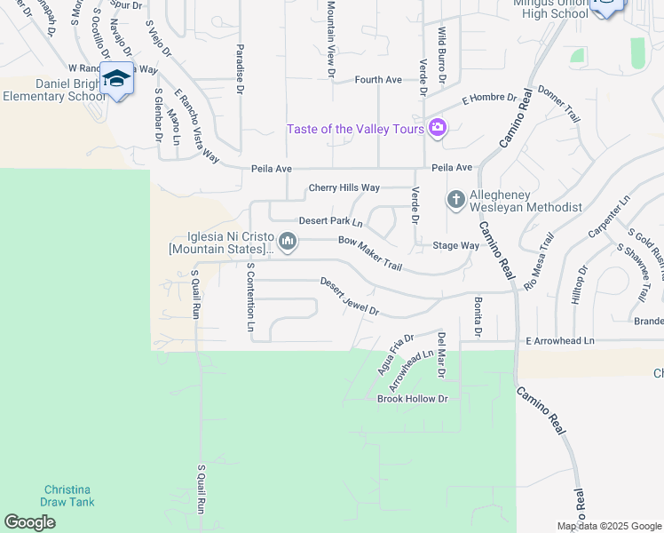 map of restaurants, bars, coffee shops, grocery stores, and more near 794 Rio Mesa Trail in Cottonwood