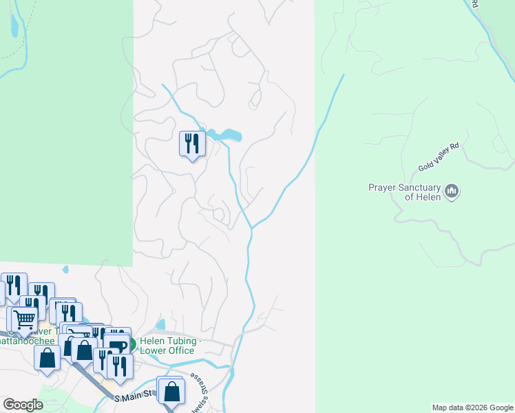 map of restaurants, bars, coffee shops, grocery stores, and more near in Helen