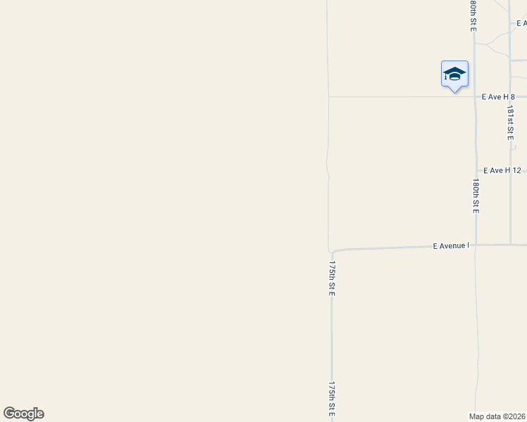 map of restaurants, bars, coffee shops, grocery stores, and more near 175th Street East in Los Angeles County