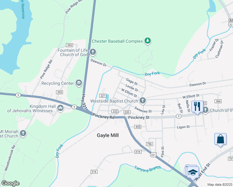 map of restaurants, bars, coffee shops, grocery stores, and more near 536 Devine Street in Chester