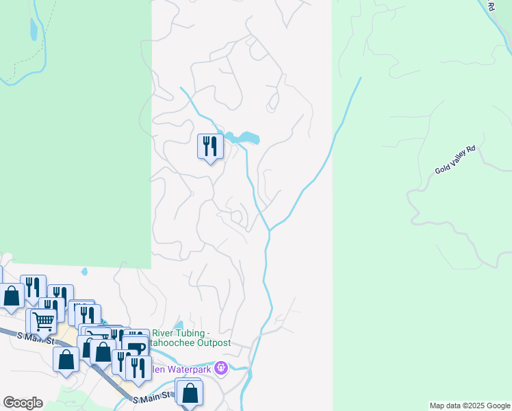 map of restaurants, bars, coffee shops, grocery stores, and more near 17 Dach Bruecke Gasse in Helen