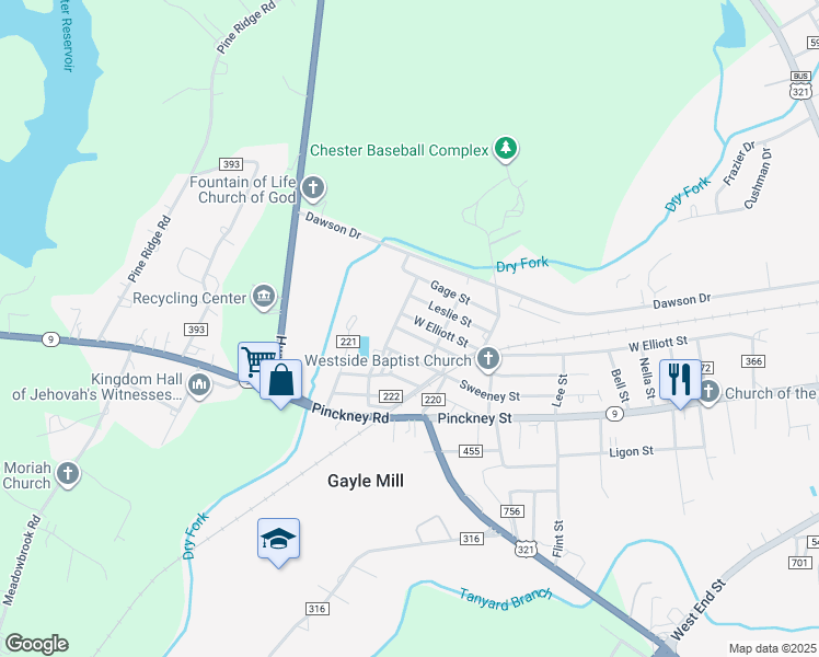 map of restaurants, bars, coffee shops, grocery stores, and more near 536 Devine St in Chester
