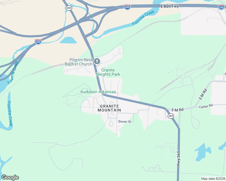 map of restaurants, bars, coffee shops, grocery stores, and more near 48 Baltimore Street in Little Rock