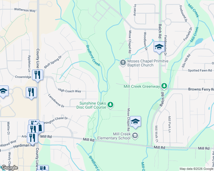 map of restaurants, bars, coffee shops, grocery stores, and more near 221 Pointe Verde Circle in Madison