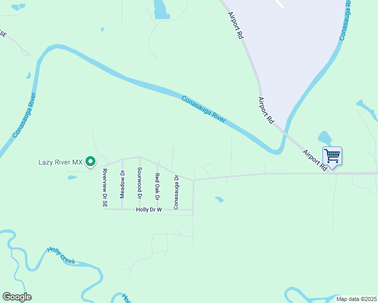 map of restaurants, bars, coffee shops, grocery stores, and more near 4283 Brown Bridge Road in Dalton
