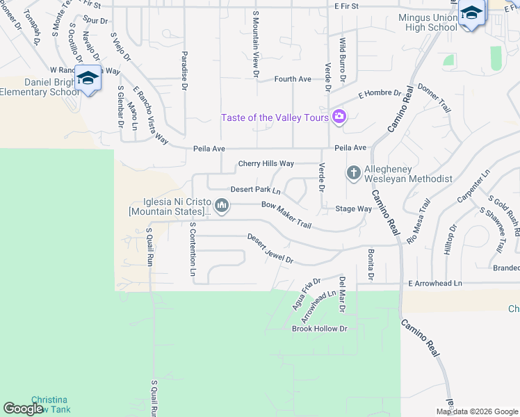 map of restaurants, bars, coffee shops, grocery stores, and more near 794 Rio Mesa Trail in Cottonwood