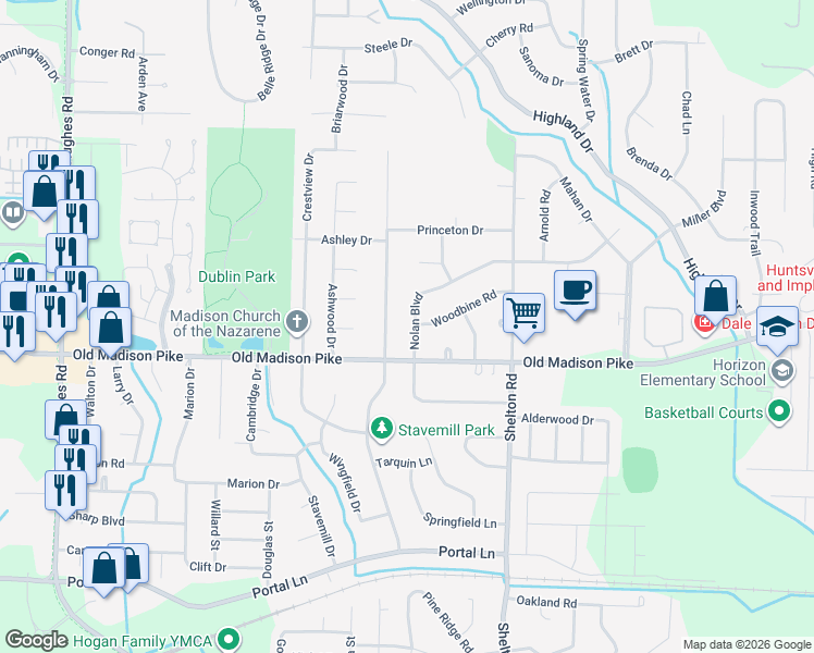 map of restaurants, bars, coffee shops, grocery stores, and more near 805 Nolan Boulevard in Madison