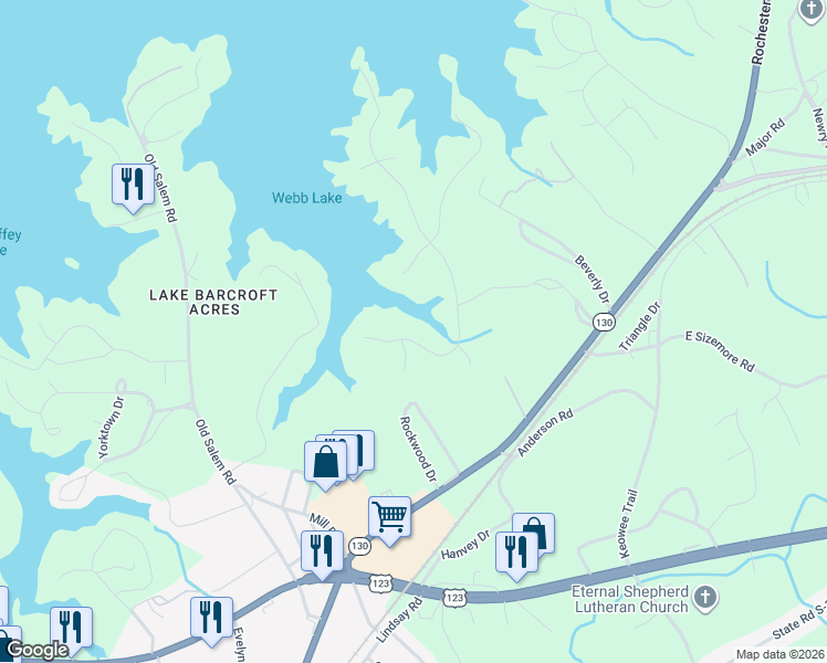 map of restaurants, bars, coffee shops, grocery stores, and more near 218 South Summit Drive in Seneca