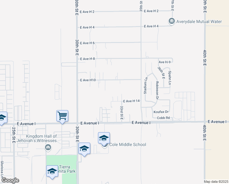 map of restaurants, bars, coffee shops, grocery stores, and more near 3211 East Avenue H 14 in Lancaster