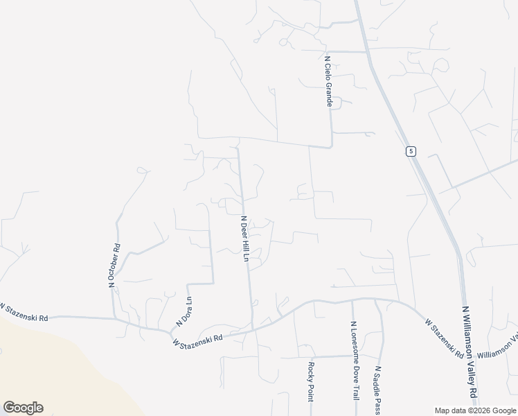 map of restaurants, bars, coffee shops, grocery stores, and more near 11445 North Deer Hill Lane in Prescott