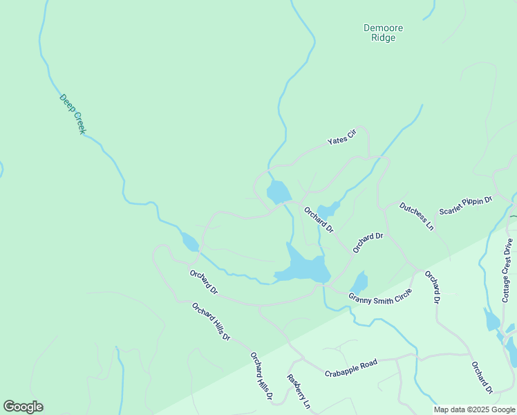 map of restaurants, bars, coffee shops, grocery stores, and more near 2925 Orchard Drive in Clarkesville