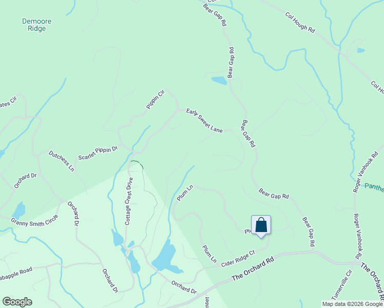 map of restaurants, bars, coffee shops, grocery stores, and more near 610 Rome Beauty Lane in Clarkesville