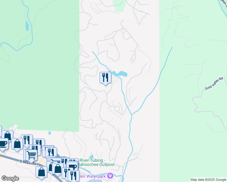 map of restaurants, bars, coffee shops, grocery stores, and more near 688 Bahn Innsbruck in Helen
