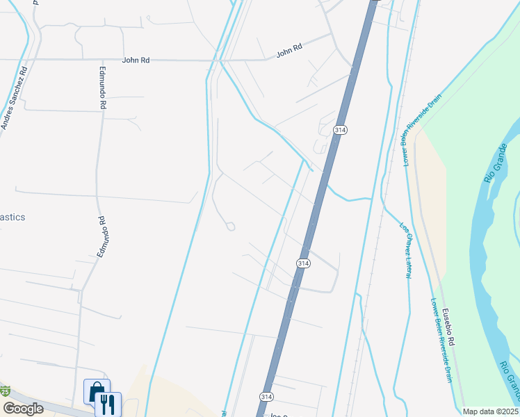 map of restaurants, bars, coffee shops, grocery stores, and more near 129 Ventura Road in Belen