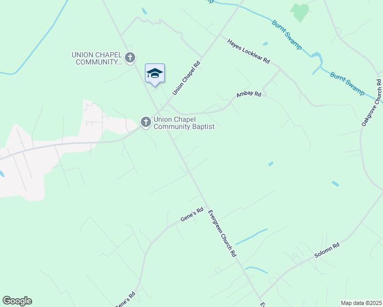 map of restaurants, bars, coffee shops, grocery stores, and more near Merles Drive in Robeson County