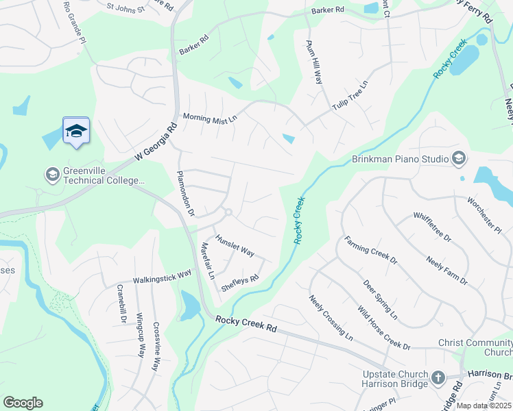 map of restaurants, bars, coffee shops, grocery stores, and more near 6 Caswell Lane in Simpsonville