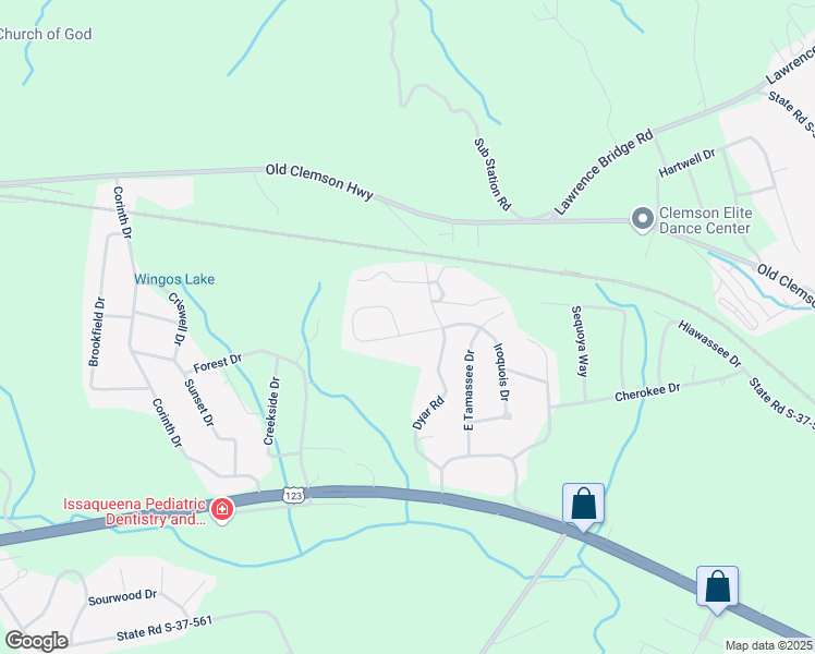 map of restaurants, bars, coffee shops, grocery stores, and more near 814 Bernwood Circle in Seneca