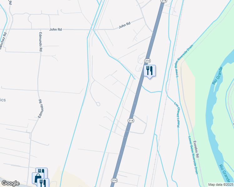 map of restaurants, bars, coffee shops, grocery stores, and more near 129 Ventura Road in Belen