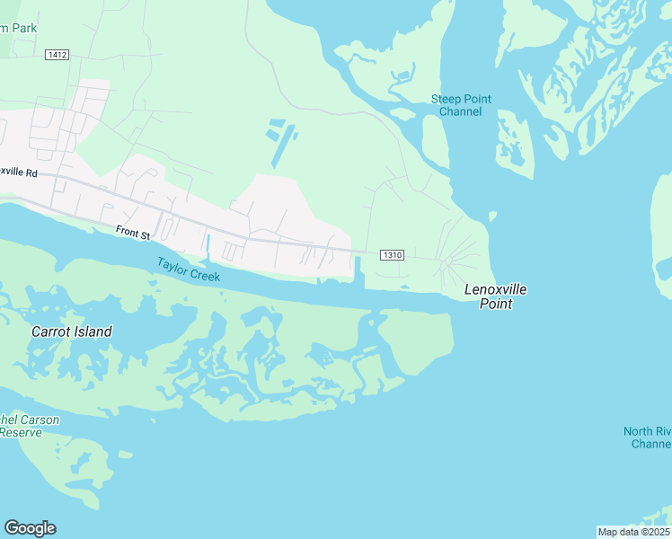 map of restaurants, bars, coffee shops, grocery stores, and more near 125 Goodwin Lamp Road in Beaufort