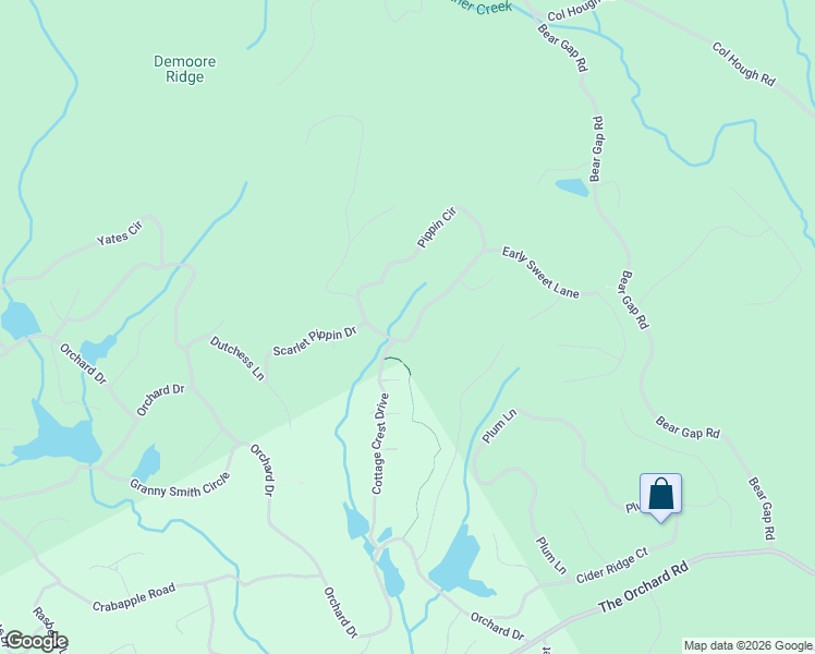 map of restaurants, bars, coffee shops, grocery stores, and more near 135 Pippin Circle in Clarkesville