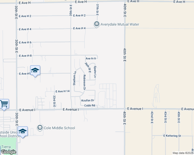 map of restaurants, bars, coffee shops, grocery stores, and more near 45424 Spahn Lane in Lancaster