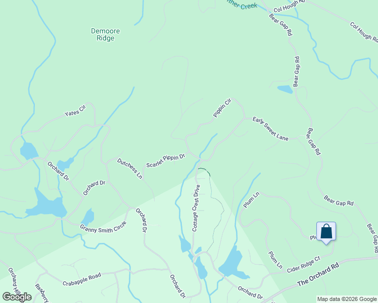 map of restaurants, bars, coffee shops, grocery stores, and more near 135 Pippin Circle in Clarkesville