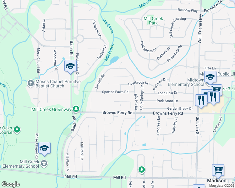 map of restaurants, bars, coffee shops, grocery stores, and more near in Triana