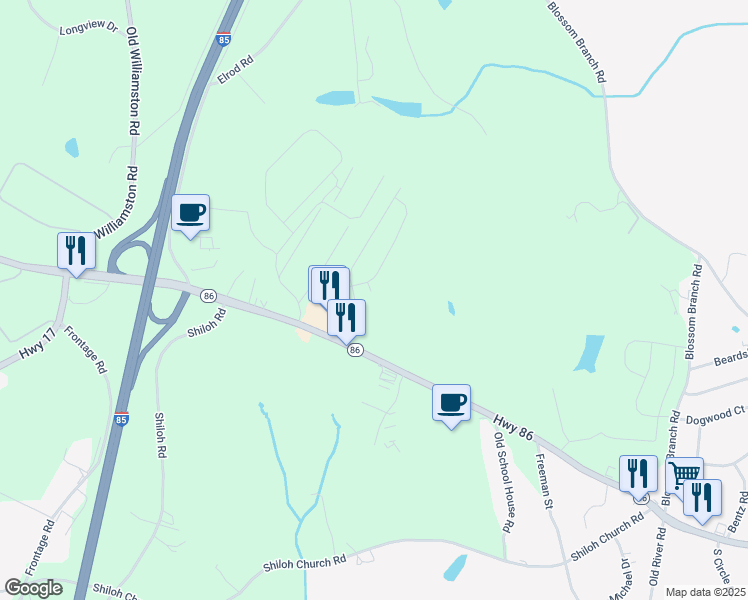 map of restaurants, bars, coffee shops, grocery stores, and more near 36 Avonlea Court in Piedmont