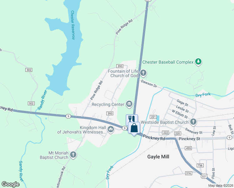 map of restaurants, bars, coffee shops, grocery stores, and more near 746 Linden Drive in Chester