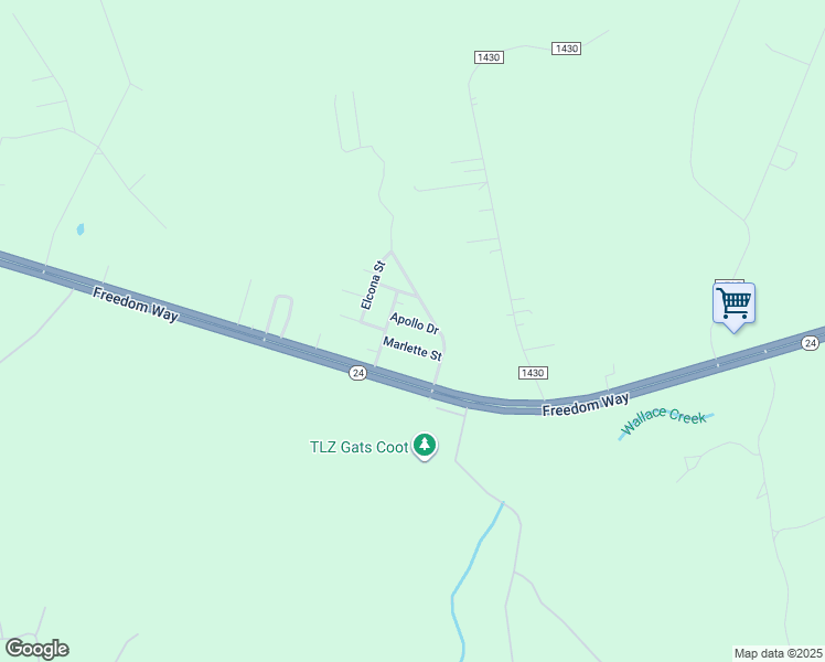 map of restaurants, bars, coffee shops, grocery stores, and more near 9 Apollo Drive in Hubert