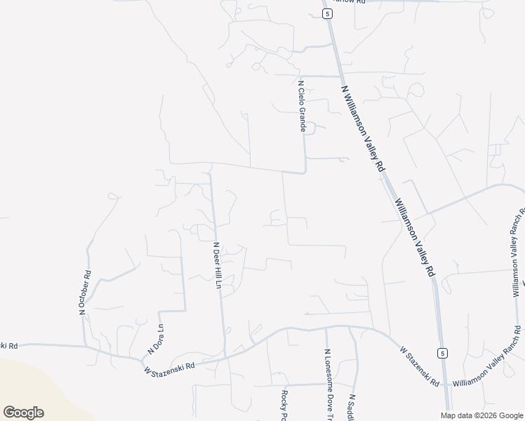 map of restaurants, bars, coffee shops, grocery stores, and more near 11540 North Cielo Mesa Lane in Prescott