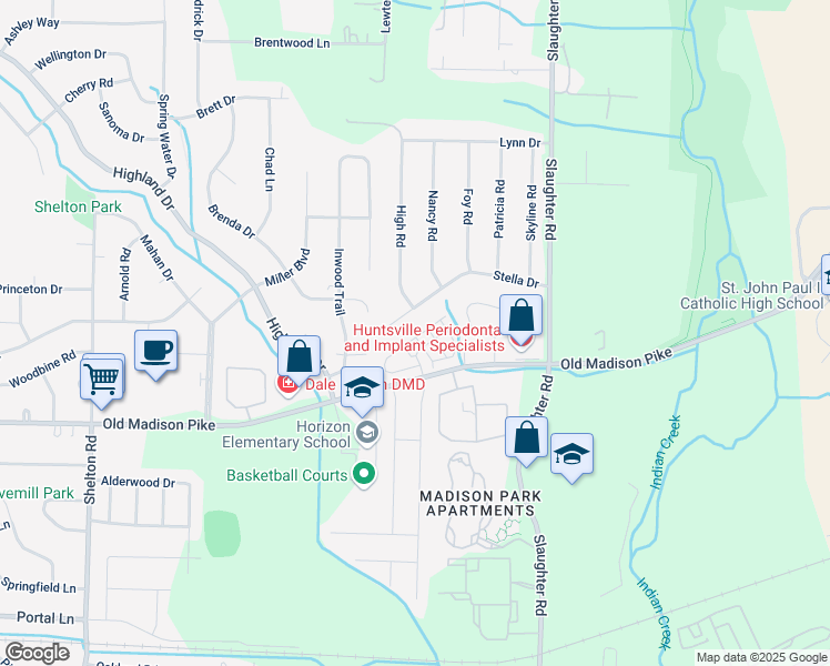 map of restaurants, bars, coffee shops, grocery stores, and more near 509 Stella Drive in Madison