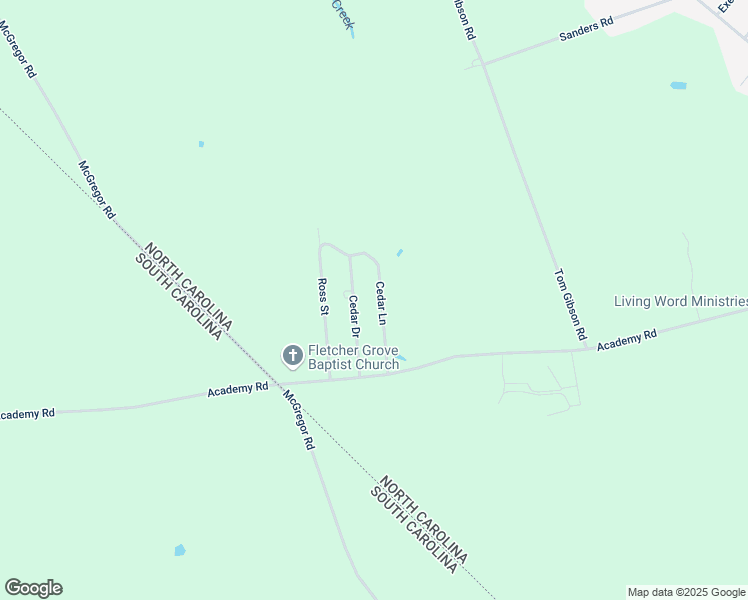 map of restaurants, bars, coffee shops, grocery stores, and more near 9460 Cedar Lane in Laurinburg
