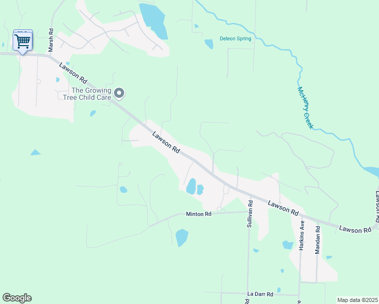 map of restaurants, bars, coffee shops, grocery stores, and more near 17800 Lawson Road in Little Rock