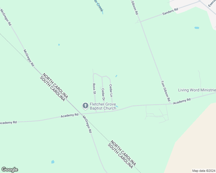 map of restaurants, bars, coffee shops, grocery stores, and more near 9460 Cedar Lane in Laurinburg